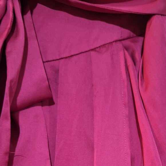 BCBGMaxAzria silky pink draped skirt - Picture 11 of 12